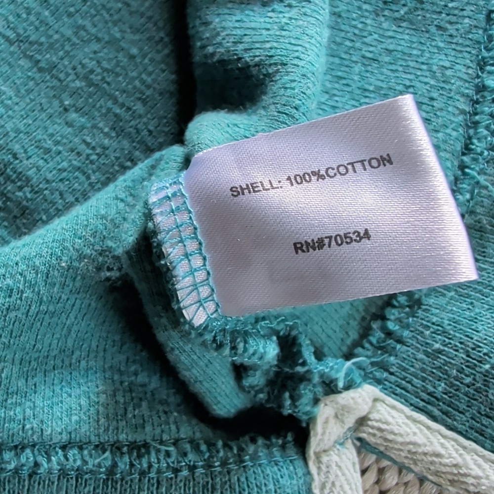 Vintage 90s Orvis Made in USA 100% Cotton Quarter-Zip Sweater Light Blue Cottage - Picture 9 of 10